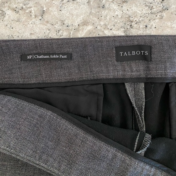 EUC Talbots "Chatham Ankle Pant" in gray, size 16 Petite - Picture 5 of 5